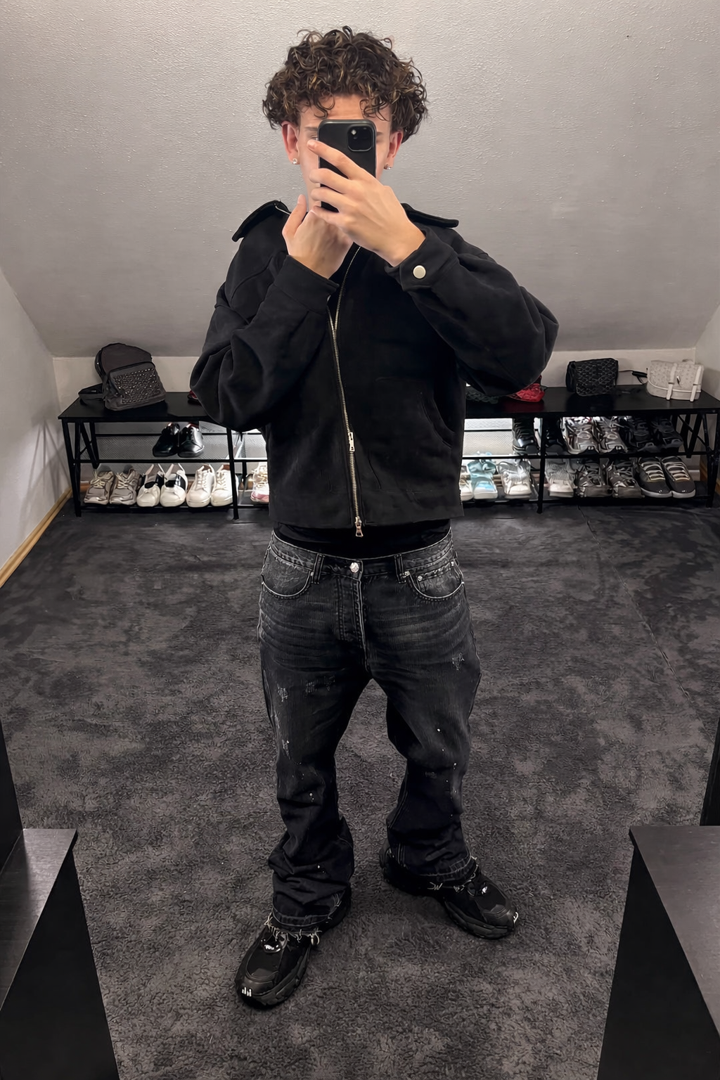 Flared Splashed Jeans