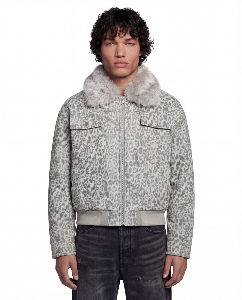 Leopard Cropped Jacket