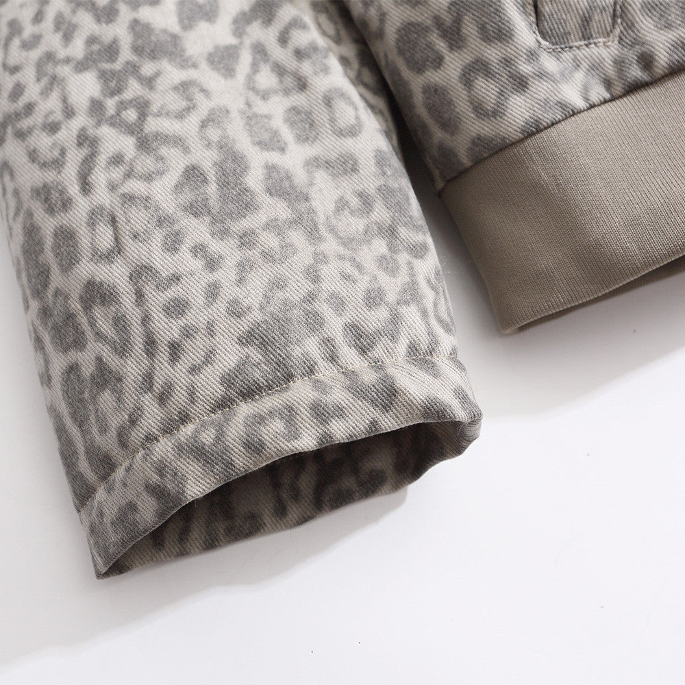 Leopard Cropped Jacket