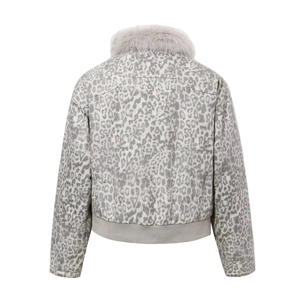 Leopard Cropped Jacket