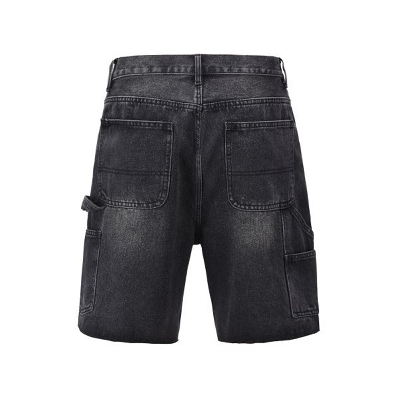 Washed Denim Shorts