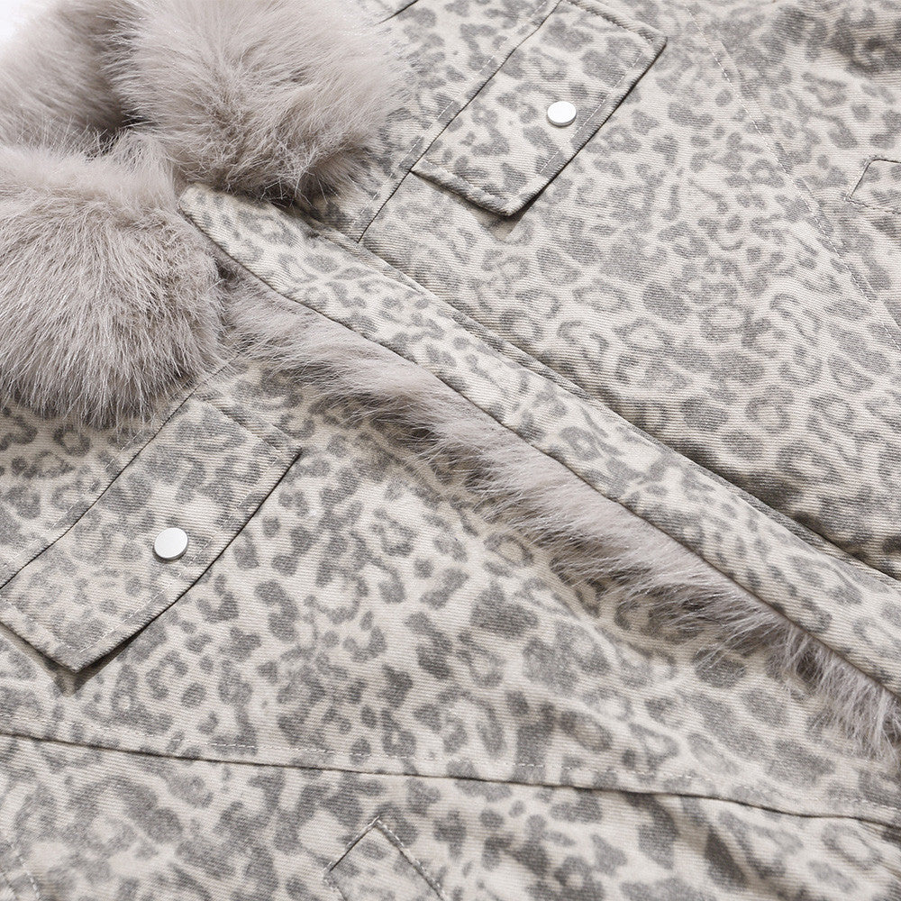 Leopard Cropped Jacket