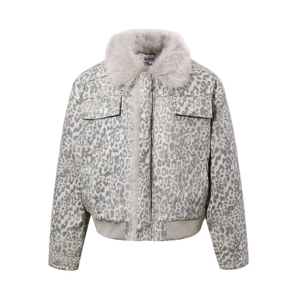 Leopard Cropped Jacket