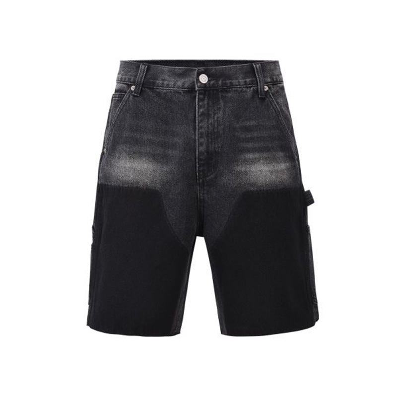 Washed Denim Shorts