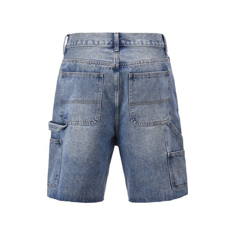 Washed Denim Shorts